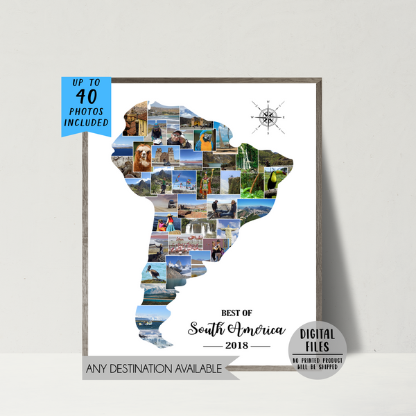 south america photo collage - south america travel pictures collage - south america map photo collage