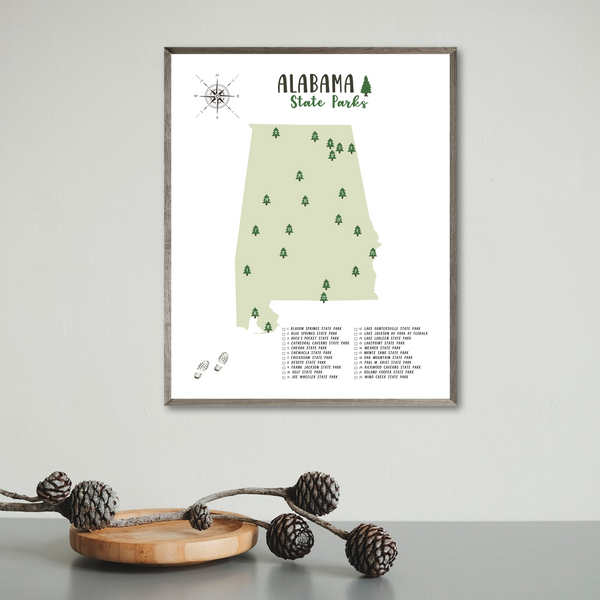 alabama state parks map print-alabama state parks checklist