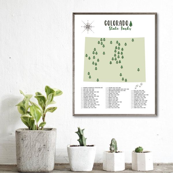 colorado state parks map-gift for traveler