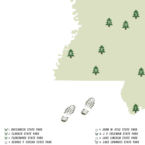 mississippi state parks map-mississippi state parks checklist