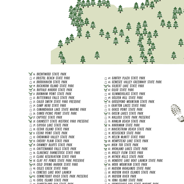 new york state parks map-new york state parks checklist