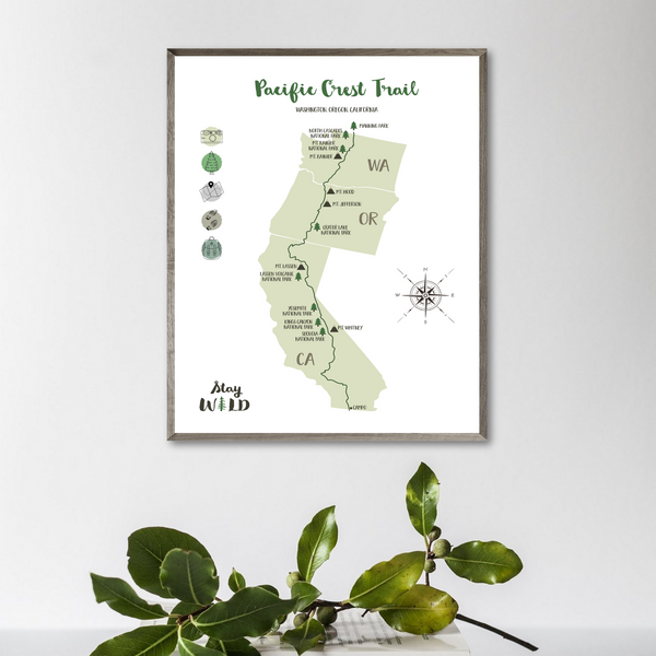 pacific crest trail map-pacific crest hiking trail map-adventure map