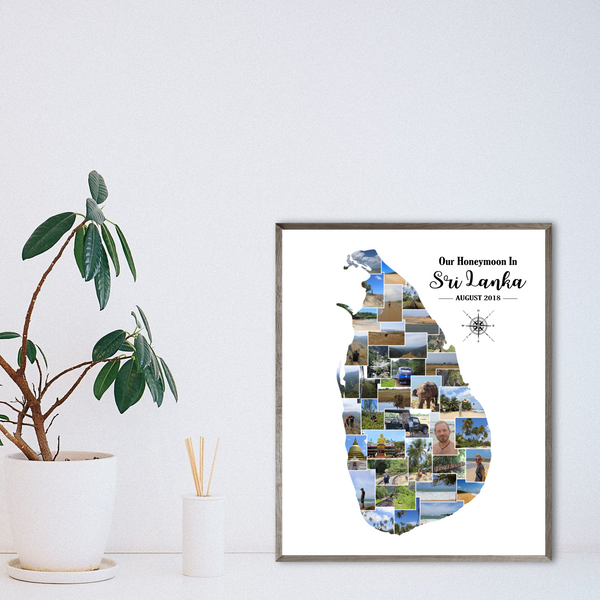 personalized photo collage-travel map collage-custom collage