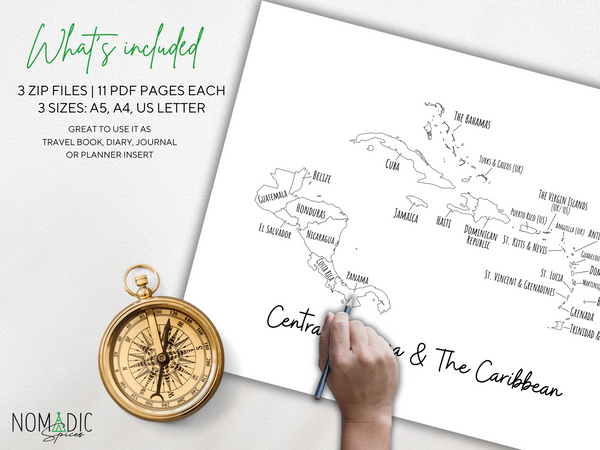 World Travel Maps Bundle | Labeled Maps | Digital Download