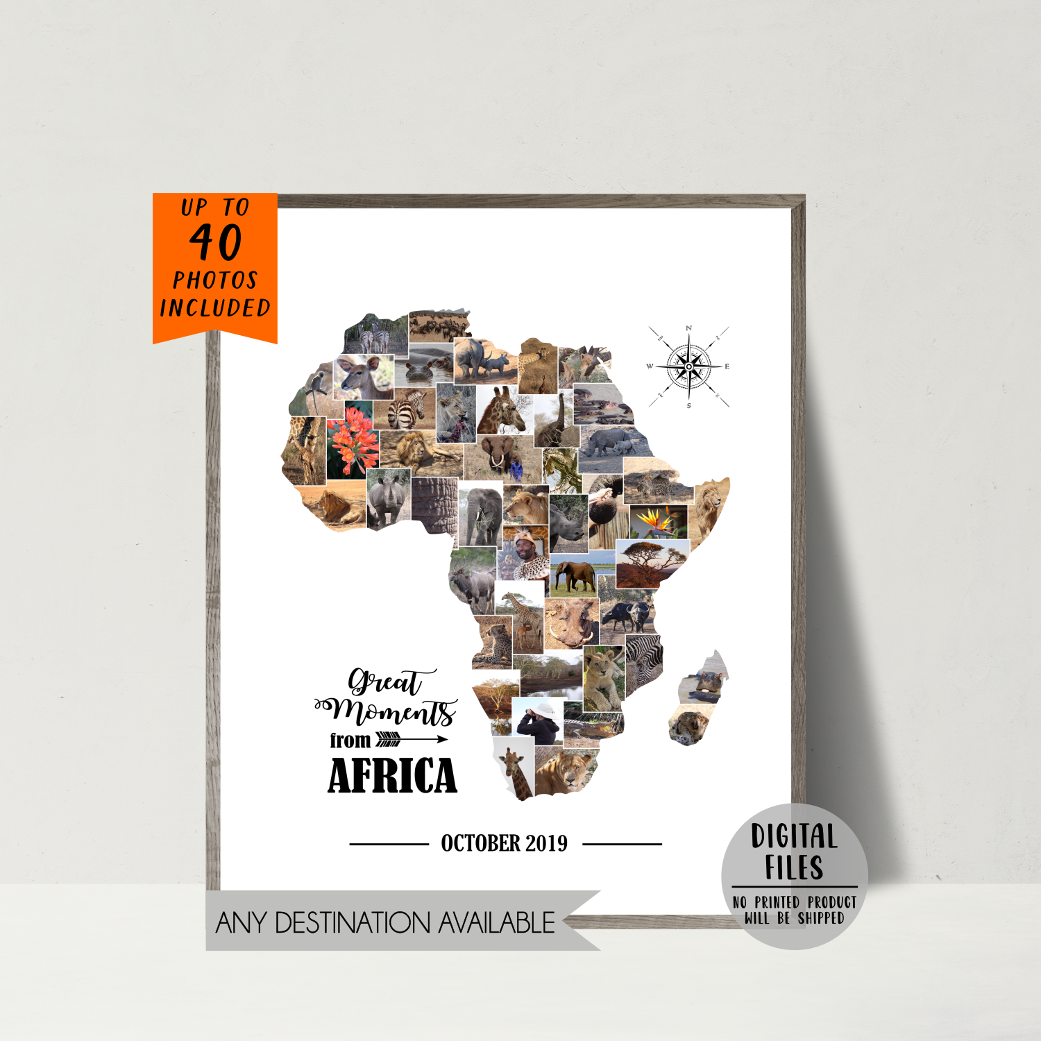 africa photo collage - africa travel pictures collage - africa map photo collage