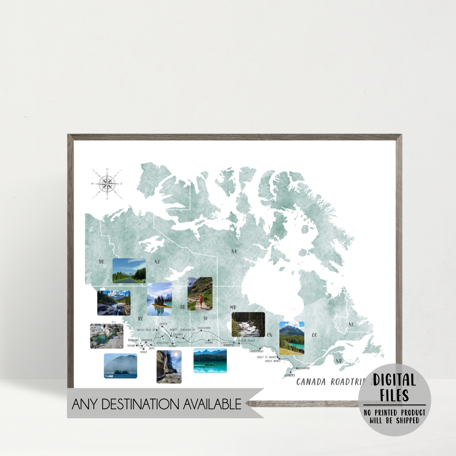 Personalize Canada Travel Map - Your Trip Map