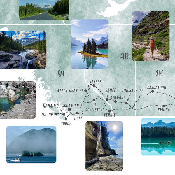 Personalize Canada Travel Map - Your Trip Map - My Travel Map - Gift For Traveller