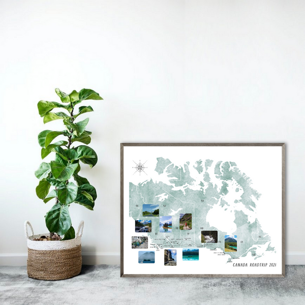 Personalize Canada Travel Map - Your Trip Map - My Travel Map - Travel Gift Ideas