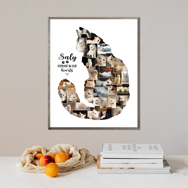 Cat Photo Collage | Pet Memorial Collage | Personalized Your Cat Collage