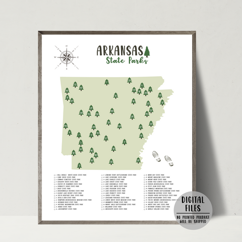 arkansas state parks map print