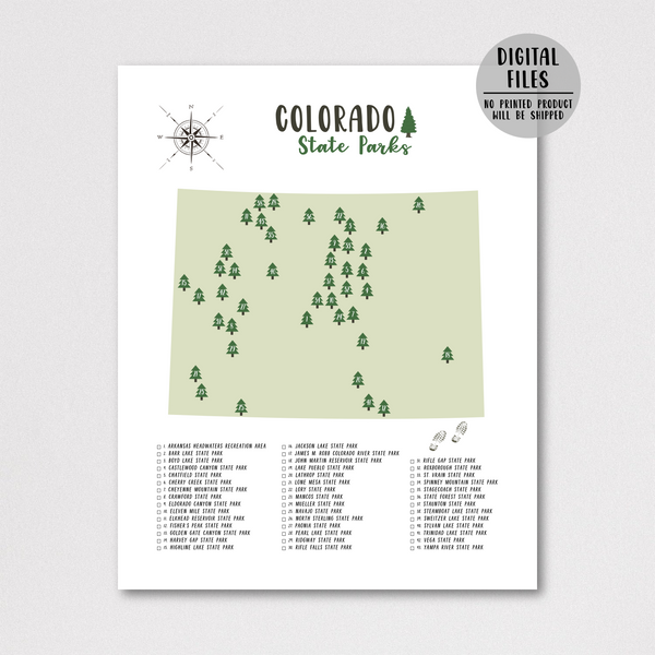 Colorado State Parks Map-Hiker Gift