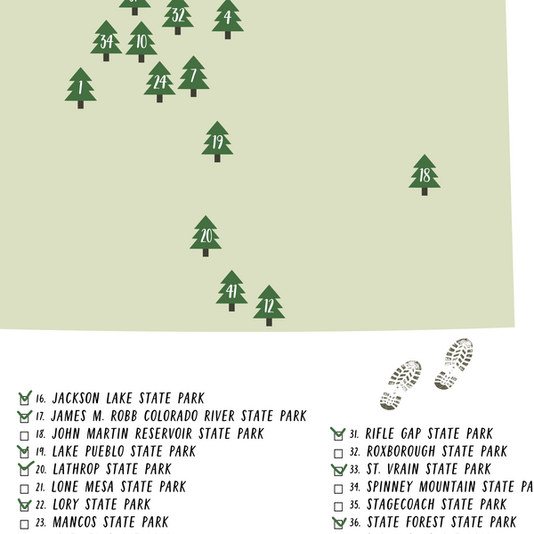 Colorado State Parks Map-colorado state parks checklist