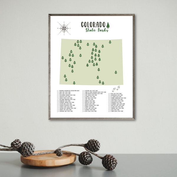 colorado state parks map-gift for adventurer