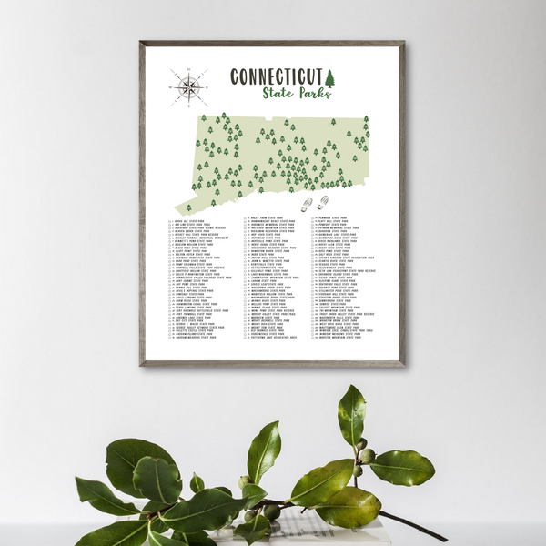 connecticut state parks map-adventure gift