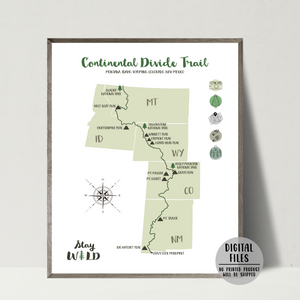 continental divide trail map-continental divide trail hiking trail map