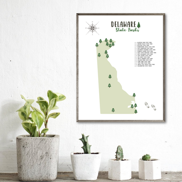 delaware state parks map print-hiking gift ideas