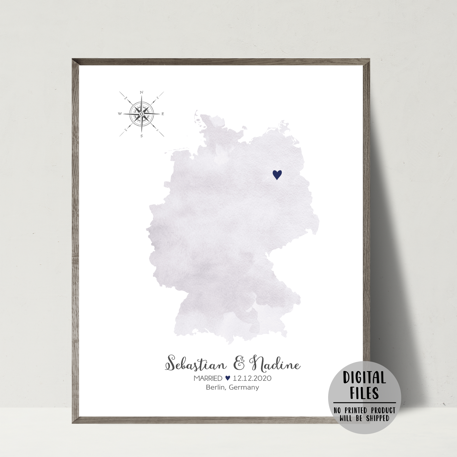 personalized wedding location map-gift for her-gift for him