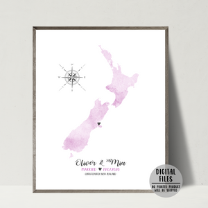 wedding location map print-personalized gift for husband-gift for wife