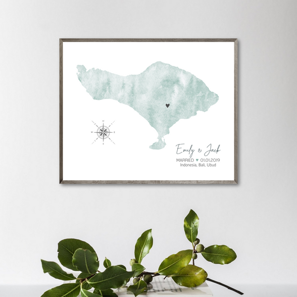 personalized wedding map print-special occasion map gift