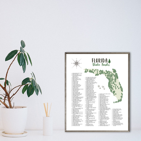 florida state parks map print-hiking gift ideas