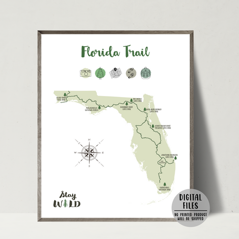 florida hiking trail map-florida trail hiking map-florida trail map