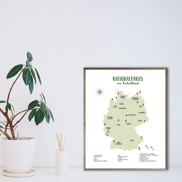 germany national parks map-gift for vanlifer