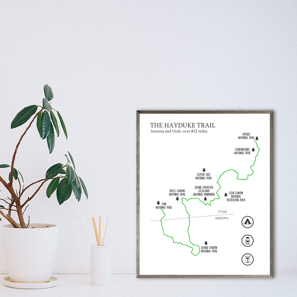 hayduke trail poster-hikinggift ideas-gift for adventurer