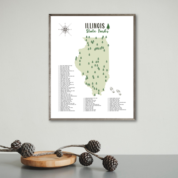 illinois state parks map print-illinois state parks checklist