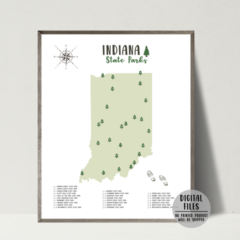 indiana state parks map