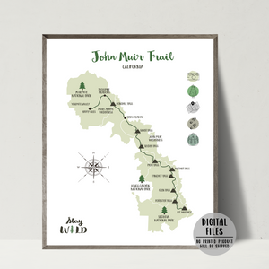 john muir trail map-john muir hiking trail map