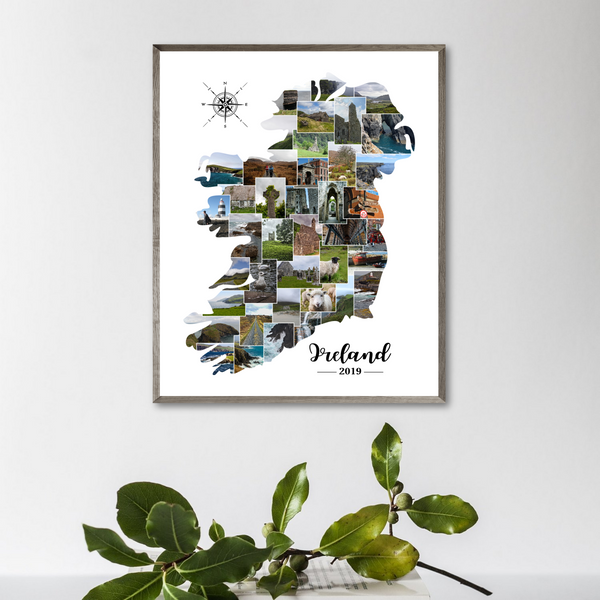 map photo collage-travel collage-personlaized gift for traveler