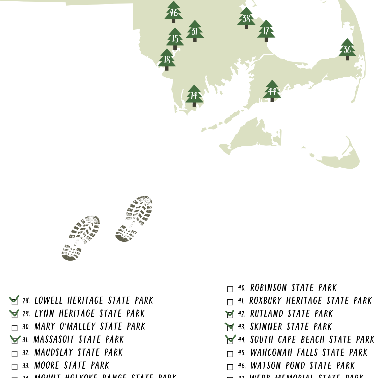 Massachusetts State Parks Map | Massachusetts Map | Gift For Traveler – Nomadic Spices for Free Printable Map Of Massachusetts