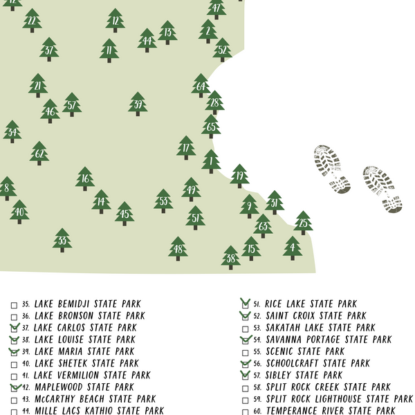 minnesota state parks map-minnesota state parks checklist