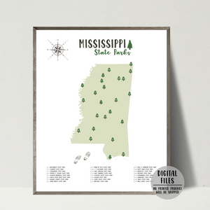 mississippi state parks map-gift for hiker
