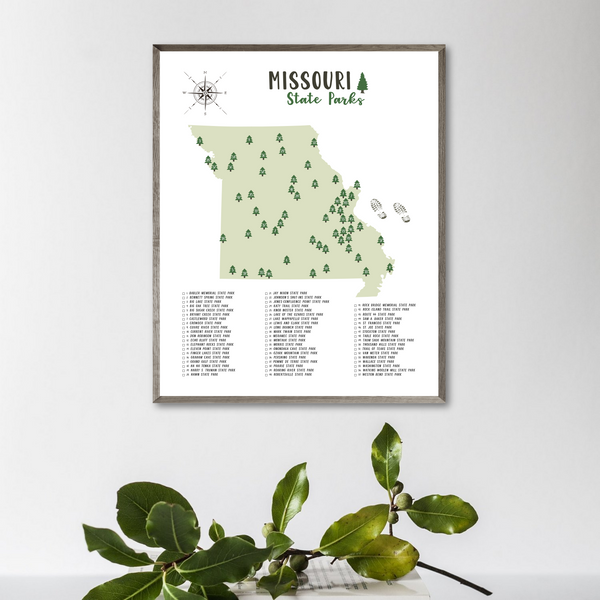 missouri state parks map print-gift for traveler