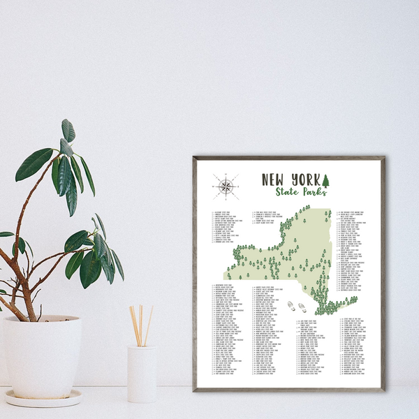 new york state parks map print-van decor