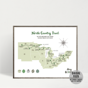 north country trail map-north country trail hiking map