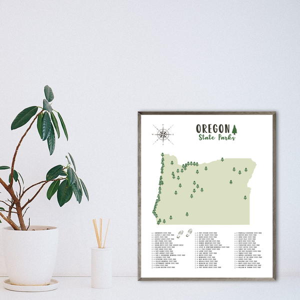 oregon state parks map-gift for vanlifer