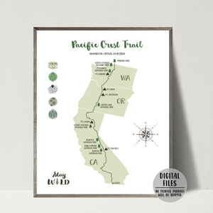 pacific crest trail map-pacific crest hiking trail map