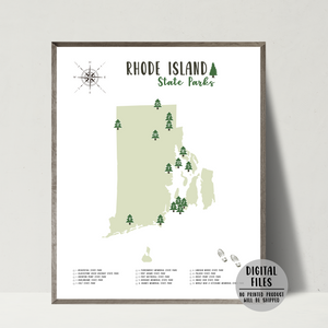 rhode island state parks map-gift for hiker