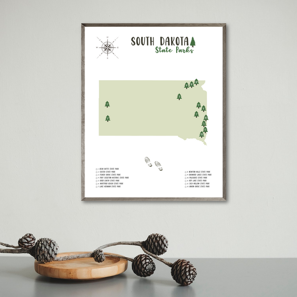 south dakota state parks map print-adventure gift ideas