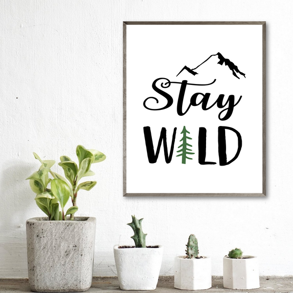 stay wild quote print-van decor ideas-home decor ideas