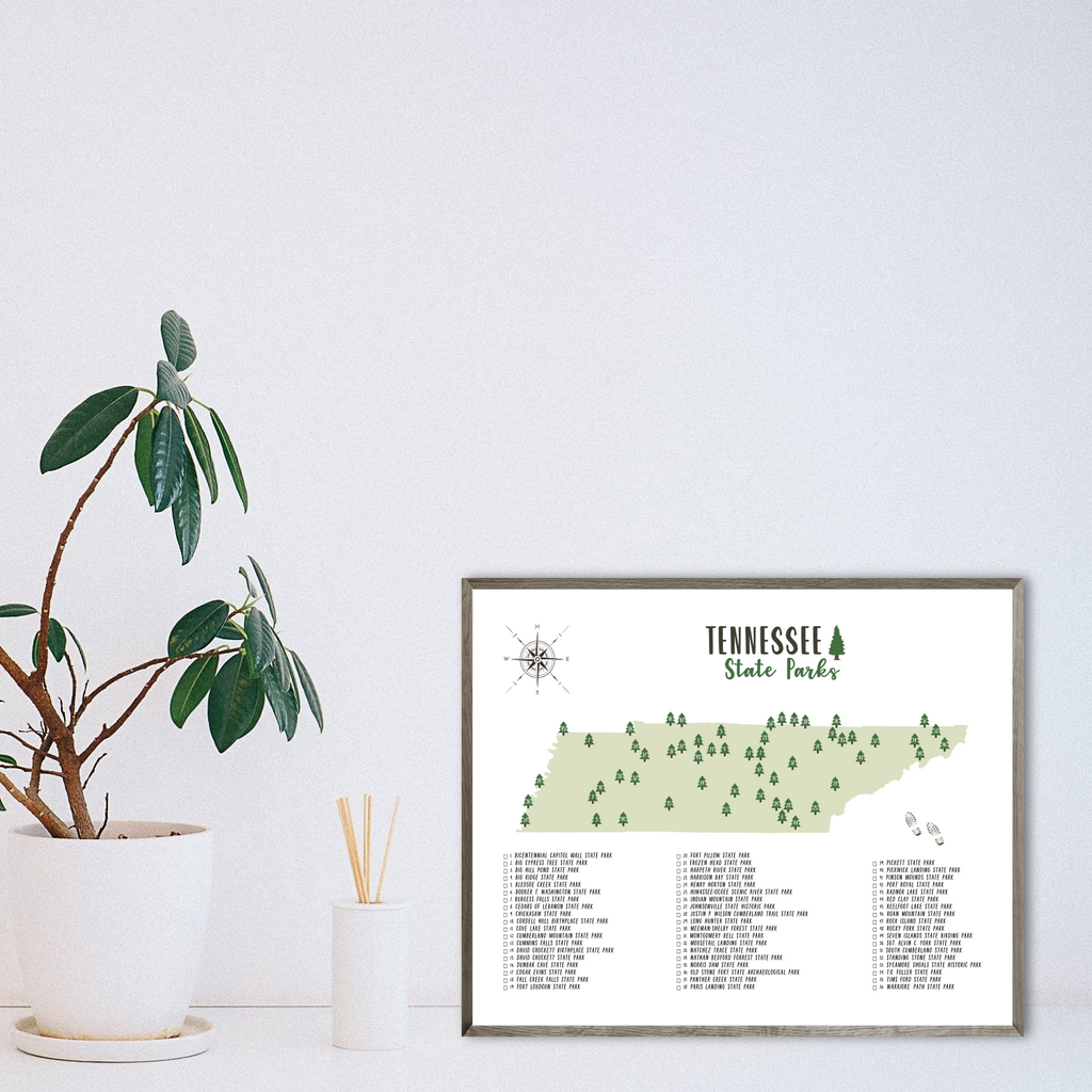 tennessee-state-parks-map-tennessee-map-print-gift-for-adventurer-nomadic-spices for Free Printable Map Of Tennessee State Parks Tennessee State Parks Map | Tennessee Map Print | Gift For Adventurer – Nomadic Spices for Free Printable Map Of Tennessee State Parks