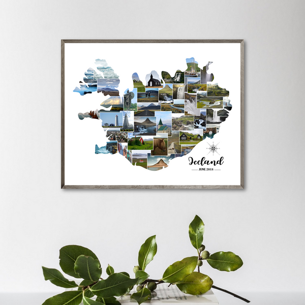custom photo collage-personalized gift for traveler-iceland collage