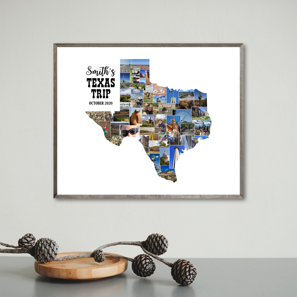 travel photo collage-personalized photo collage-custom collage map
