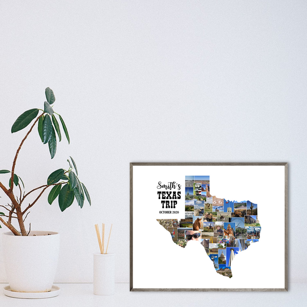 personalized photo collage-travel gift ideas-custom map collage