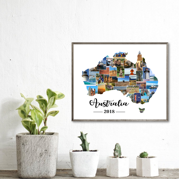 map photo collage-travel gift ideas-travel collage