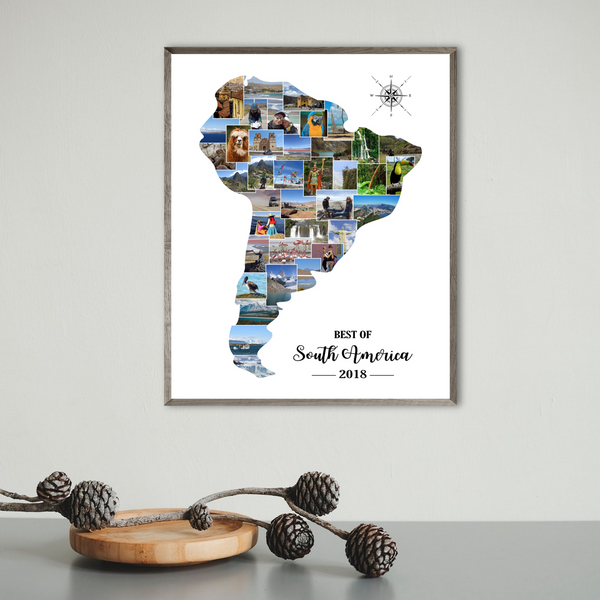 custom photo collage-travel map collage-backpacking gift ideas