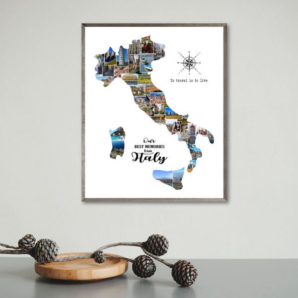 map photo collage-travel collage-travel gift ideas