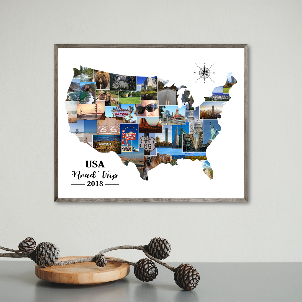 Travel Photo Collage | Map Photo Collage | USA Photo Collage – Nomadic ...